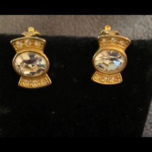 CZ and Gold color Clip on Earrings! Too cute!